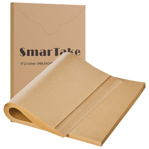 SMARTAKE pergamino 9x13 precortado para hornear; despega fácilmente las galletas.
