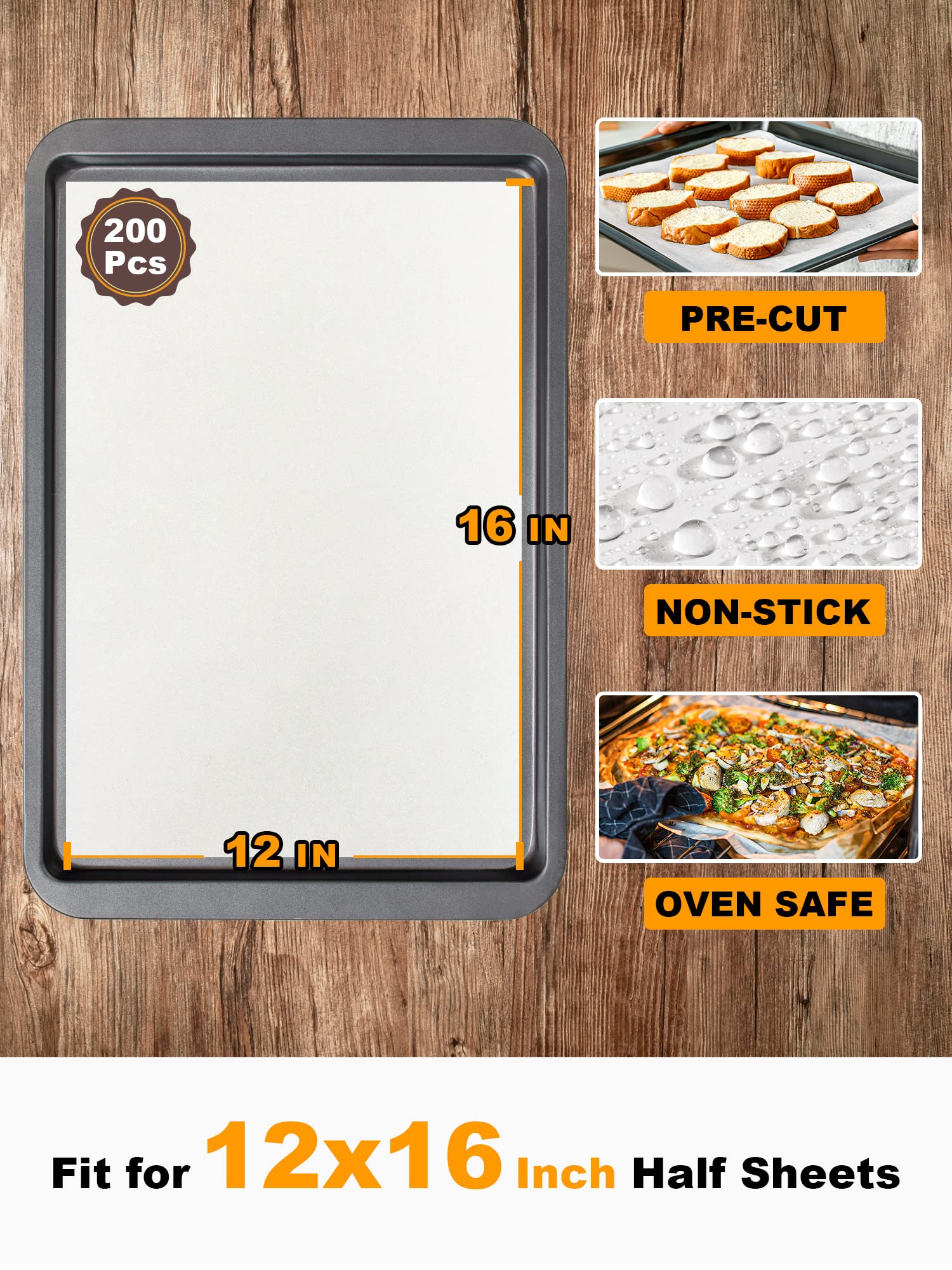 smartake pergamino antiadherente para hornear, cocina sin pegarse y menos residuos