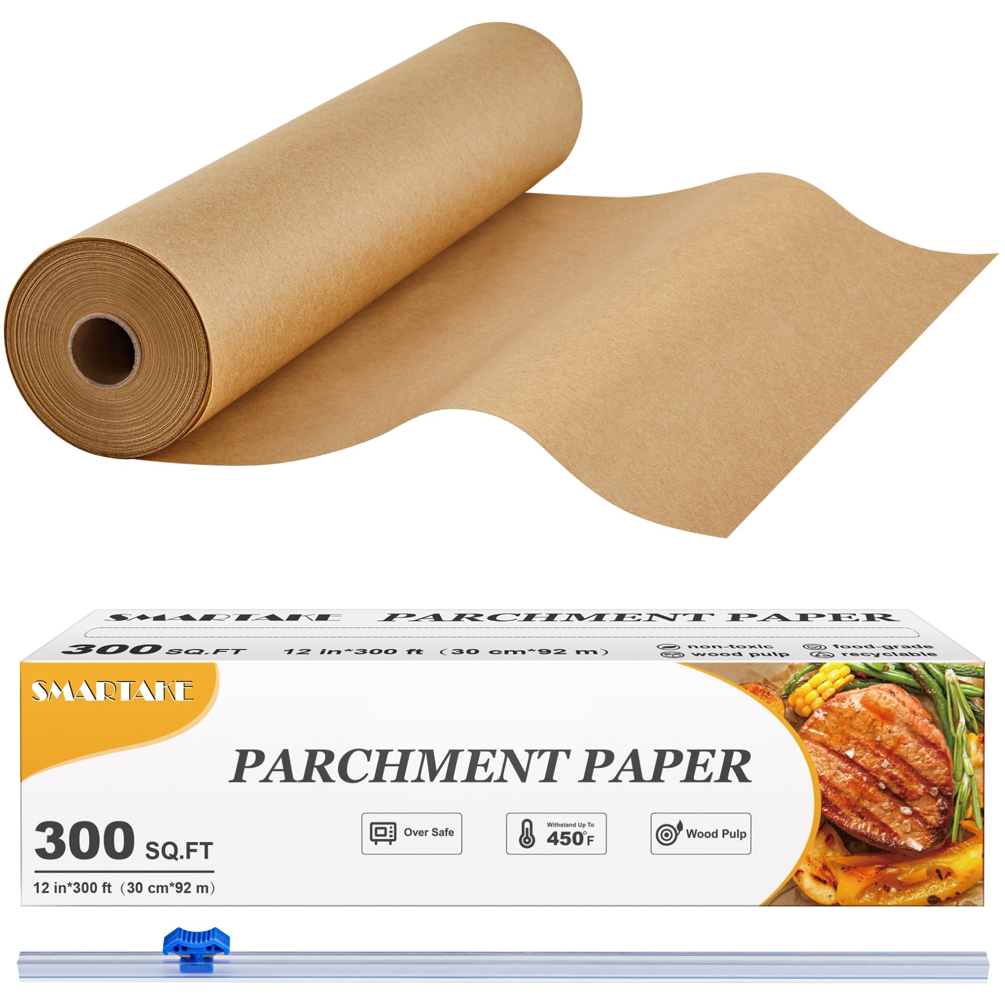 SMARTAKE pergamino para hornear 12x300 pies, evita que se pegue durante la cocción.