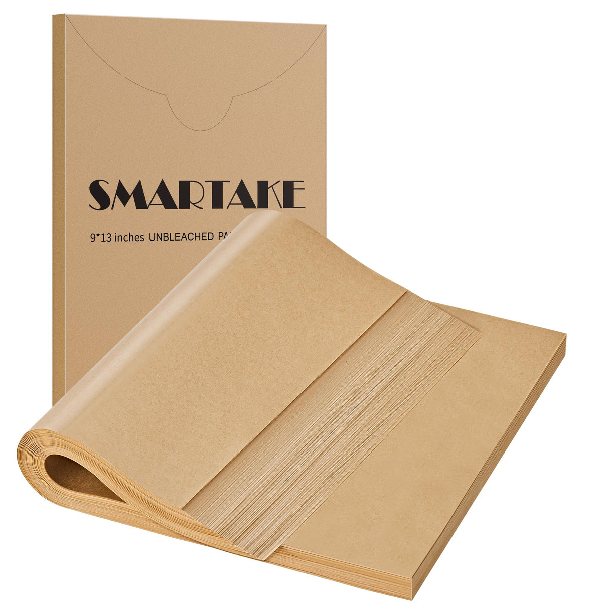 SMARTAKE pergamino precortado 9x13 sobre bandeja, listo para hornear sin doblarse