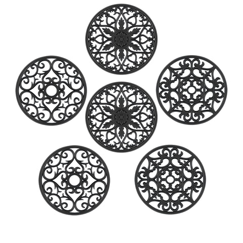 SMARTAKE posavasos de silicona, conjunto seis, protege superficies del calor.