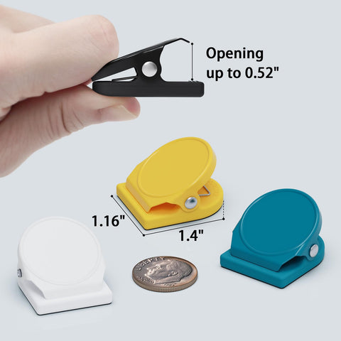 Smart&Cool clip magnético advierte mantener lejos de tarjetas para evitar demagnetización.