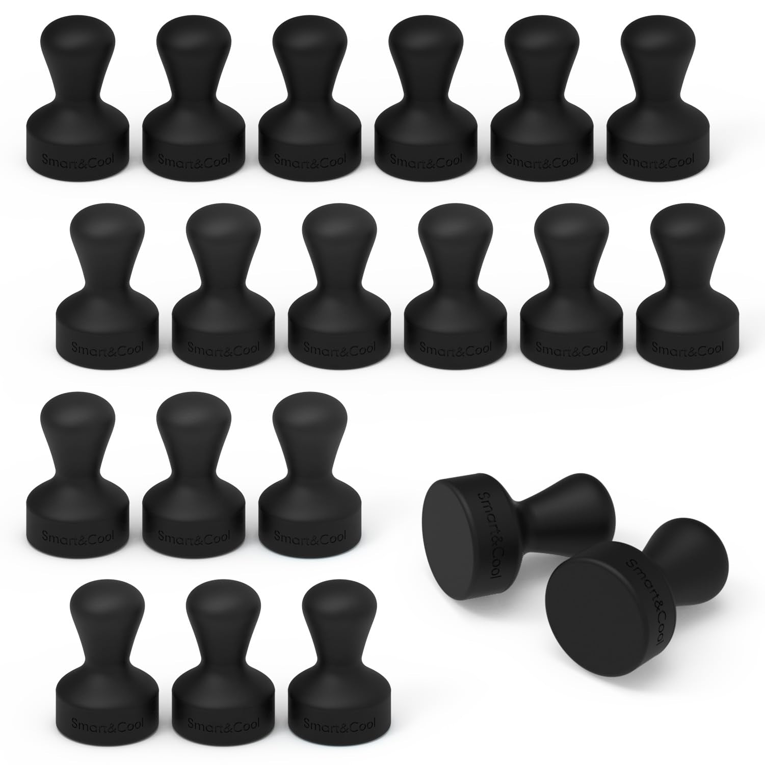 Smart&Cool imanes de silicona antiarañazos en caja de 20 para nevera