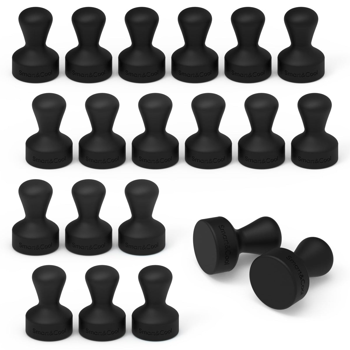 Smart&Cool imanes de silicona antiarañazos en caja de 20 para nevera