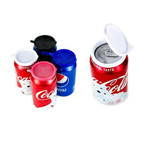 Smarter-Seal tapa de lata, vista frontal, mantiene la carbonatación para bebidas frías.