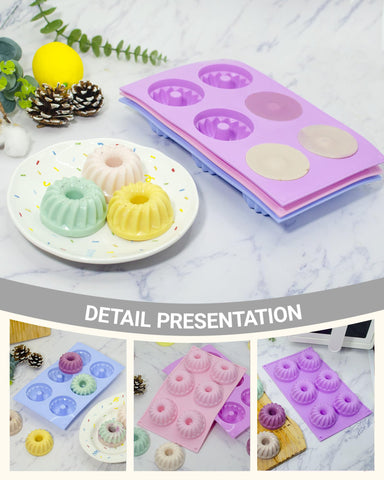 SmartKitch LGQUK molde silicona morado, perfecto para bundtlette y horneado creativo