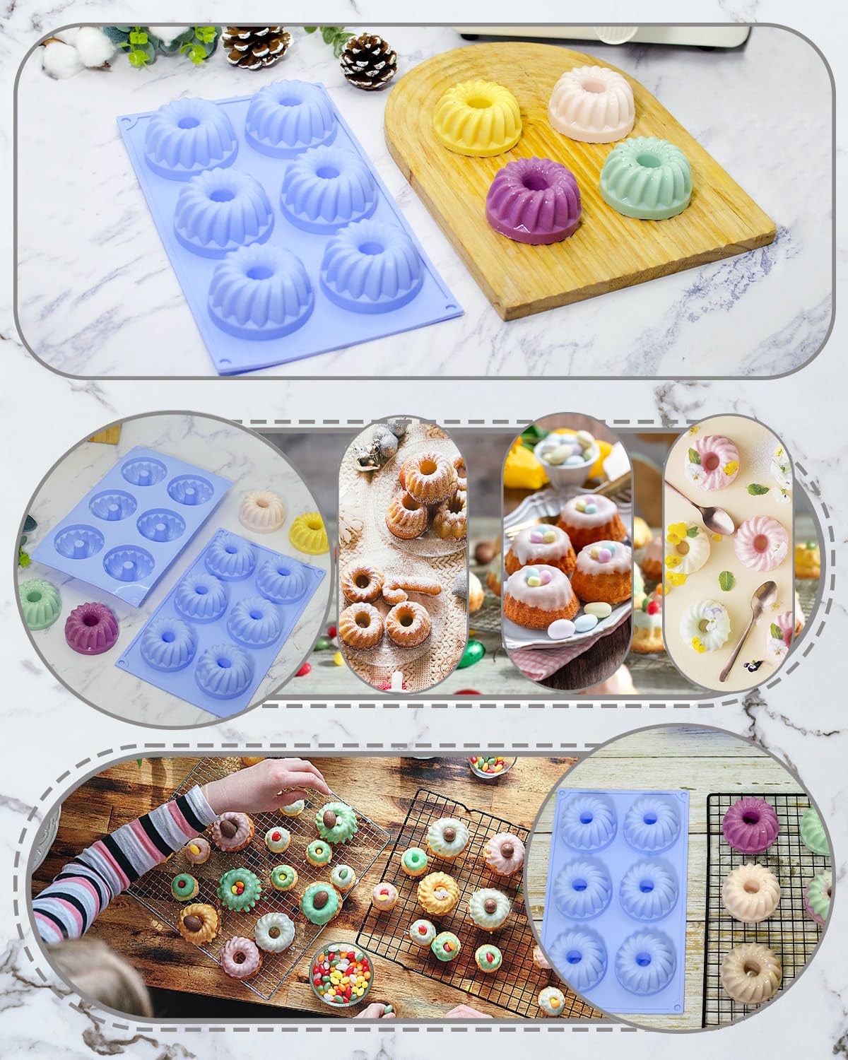 SmartKitch moldes para postres y dulces, uso multifuncional para fiestas