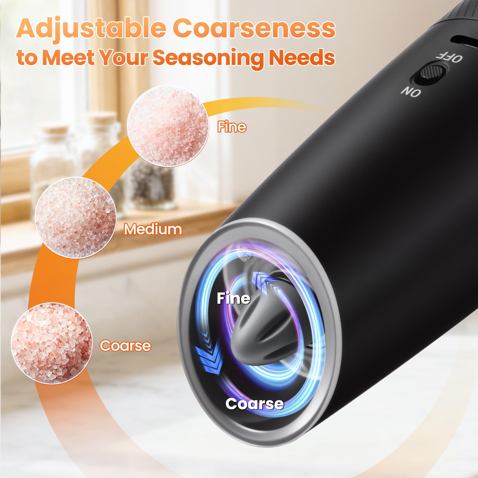 SmartTrends molino sal pimienta de una mano para uso práctico en cocina