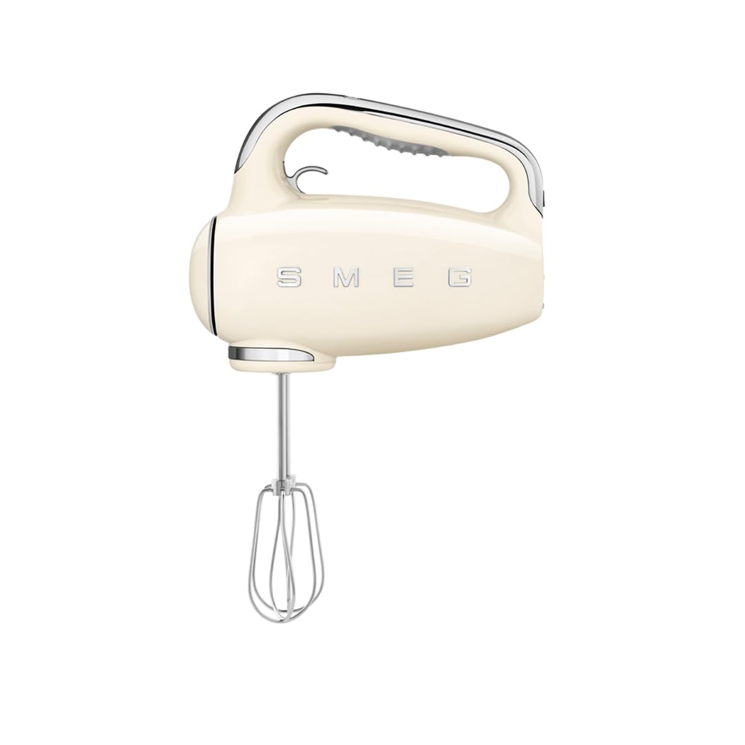 Smeg batidora de mano, cuerpo de aluminio, ideal para batidos suaves y mezclas consistentes.