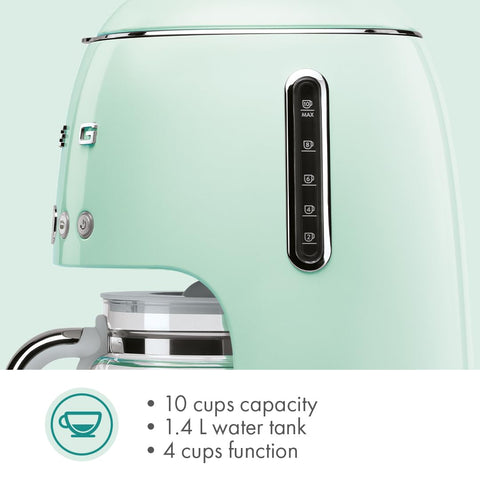 Diseño retro de 50s en verde pastel para cocinas.