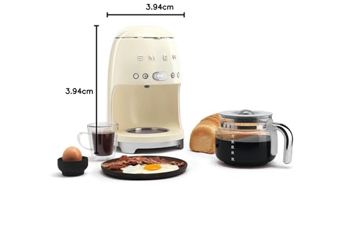 Jarra de repuesto para cafetera SMEG: durabilidad y estética retro.