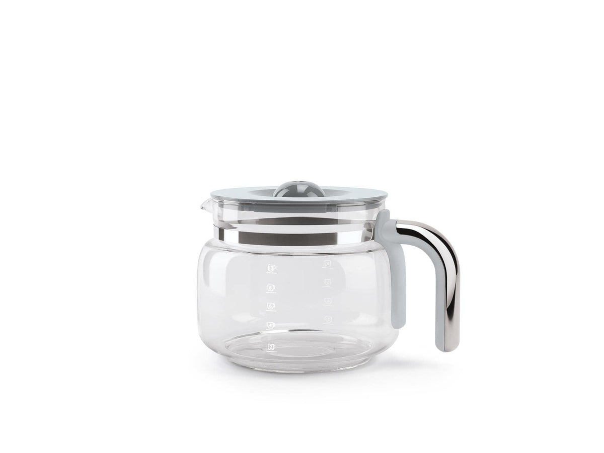 Jarro de vidrio SMEG DCF02 para recambio, sirve café diario con estilo.