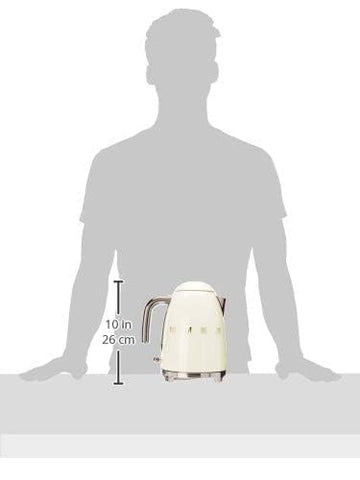 Hervidor SMEG crema, tapa suave detalle, verter con control y menos desbordes.