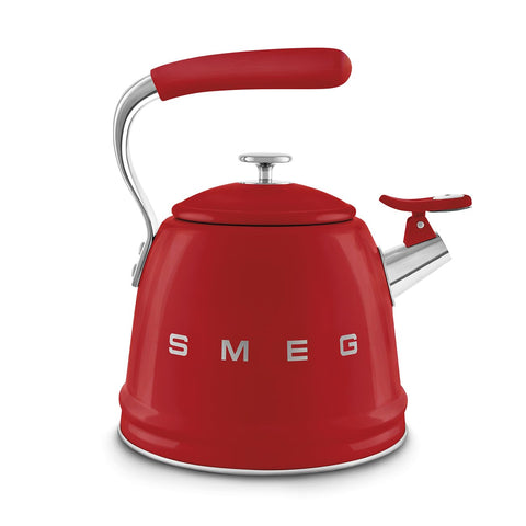 Hervidor SMEG retro rojo, capacidad de 2,3 litros para familias.