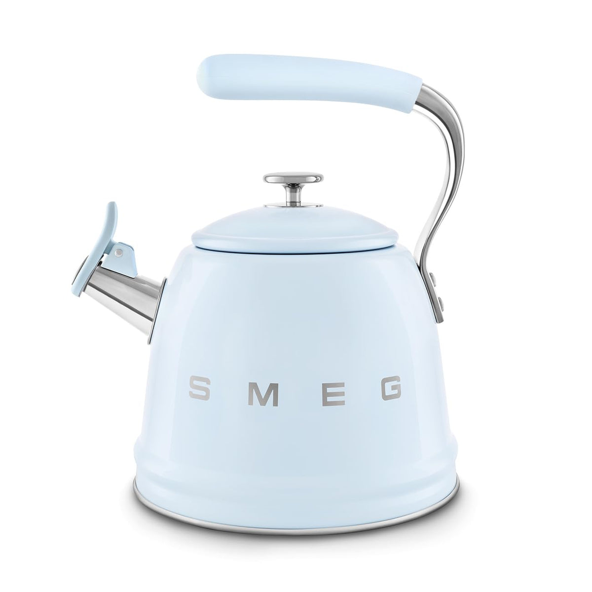Hervidor SMEG: diseño 50s pastel azul, pieza icónica para la encimera.
