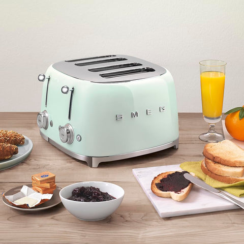 Smeg Tostadora 50s Style verde pastel interior para tostado homogéneo