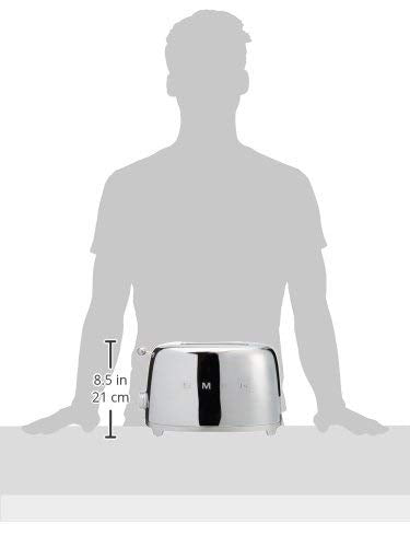 Tostadora Smeg TSF01 con bandeja de migas removible para limpieza rápida