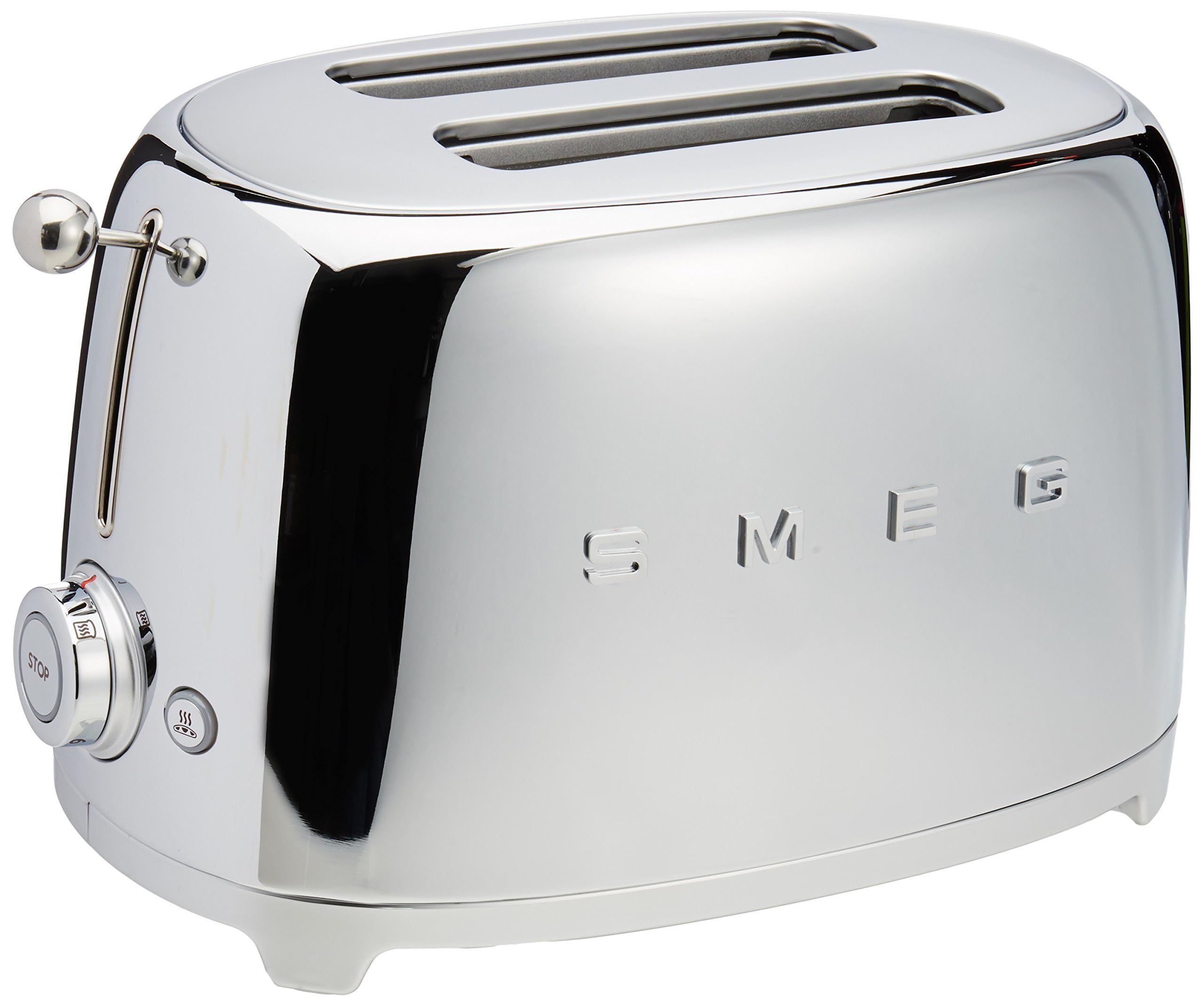 Tostadora Smeg TSF01 con diseño retro de 50s en acero inoxidable