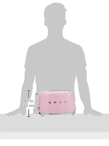 Acabado rosa retro de SMEG TSF01PKUS para cocinas con estilo.