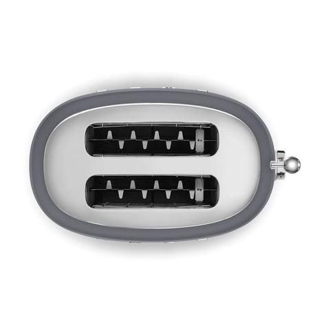 Smeg TSF01GRUS: bandeja de migas desmontable para limpieza rápida.