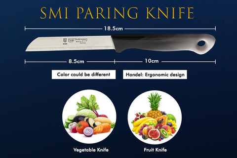 Cuchillo pelador de 8,5 cm de SMI con diseño ergonómico y agarre antideslizante