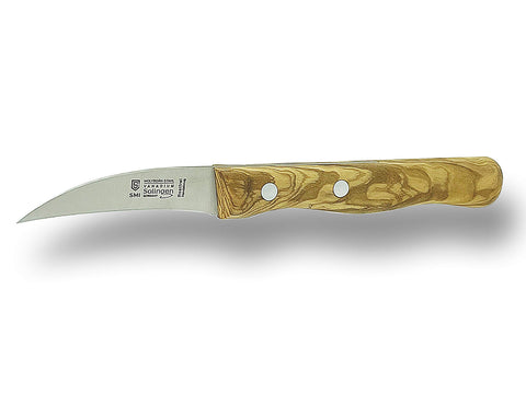 Diseño elegante de SMI Solingen con mango de olivo para la mesa.