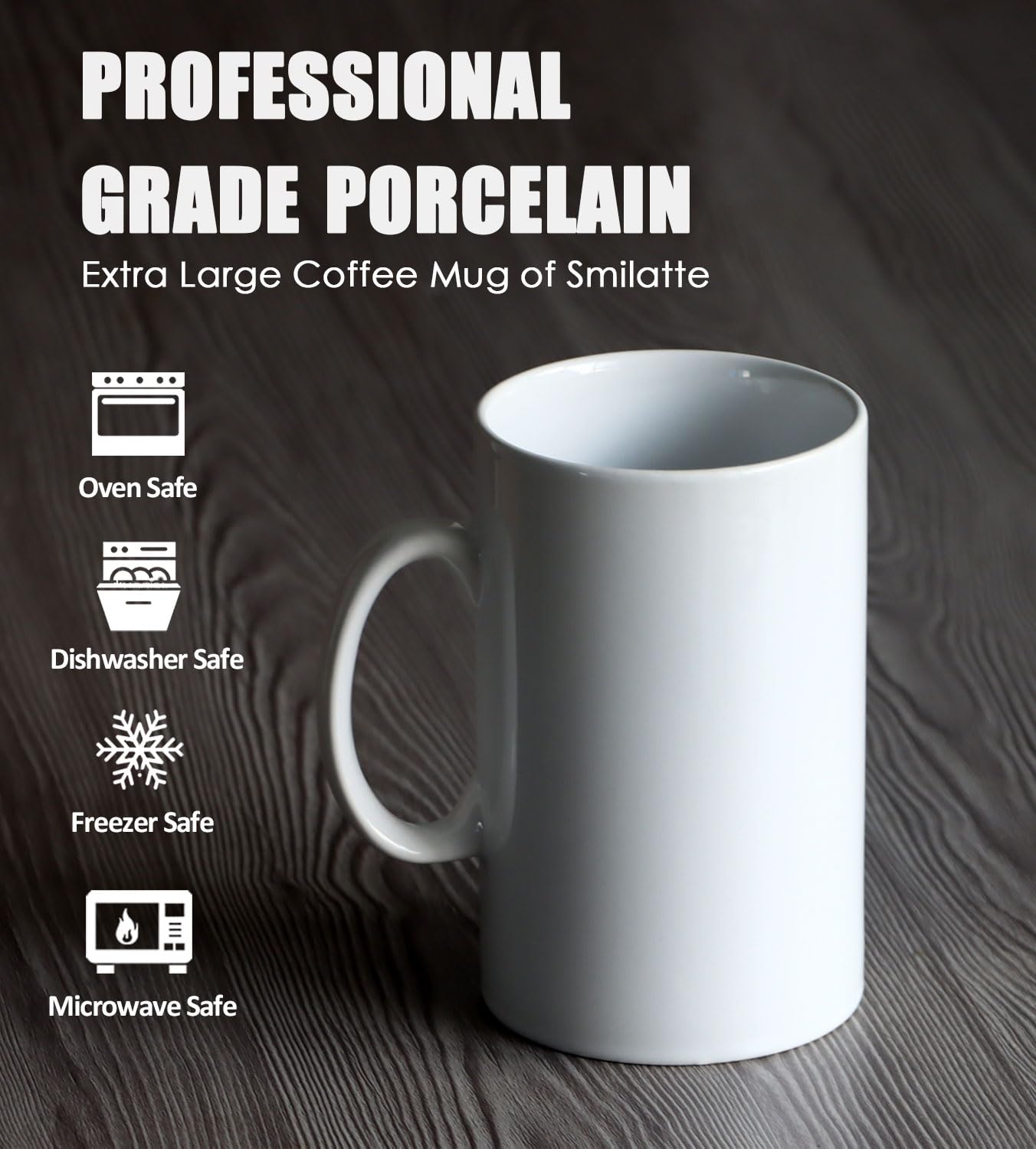 Smilatte M018, taza cerámica durable apta para lavavajillas