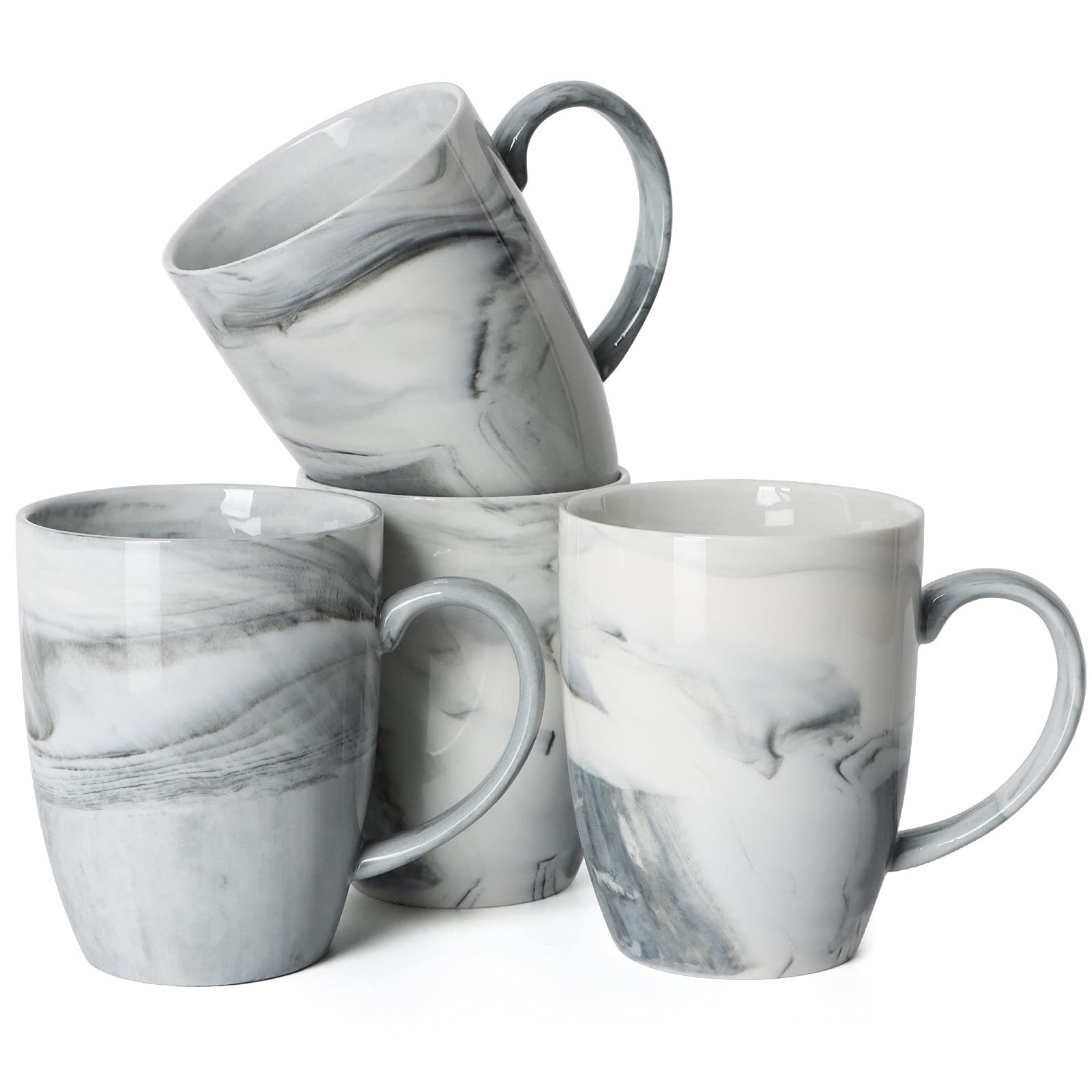 Tazas Smilatte marmol gris en conjunto para uso diario