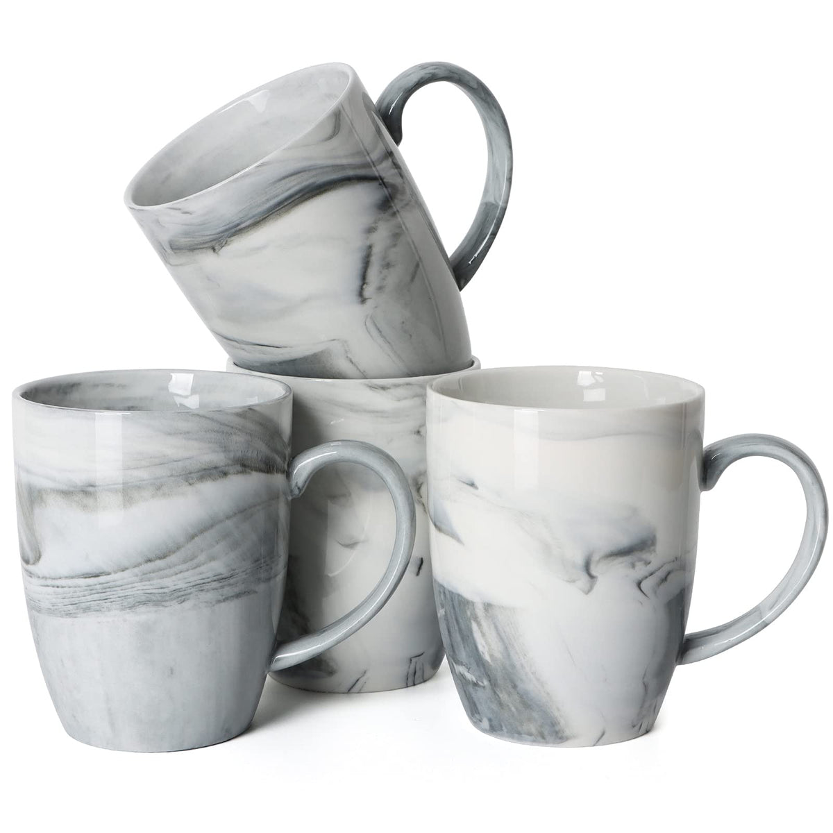 Tazas Smilatte marmol gris en conjunto para uso diario