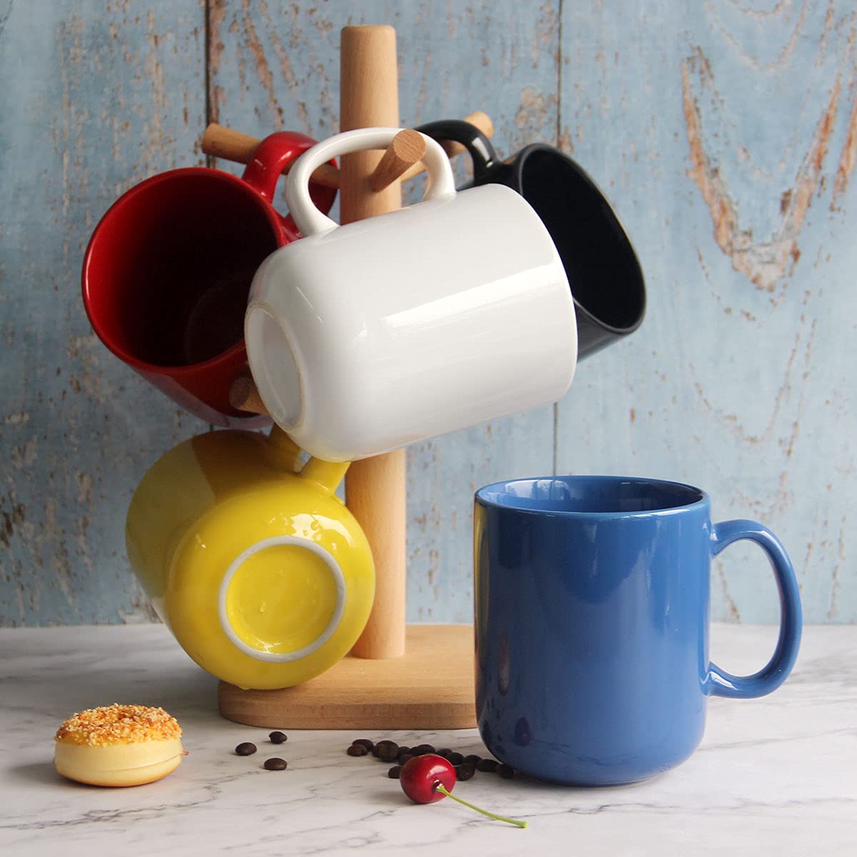 Smilatte Taza para papá, rojo llamativo y diseño práctico.