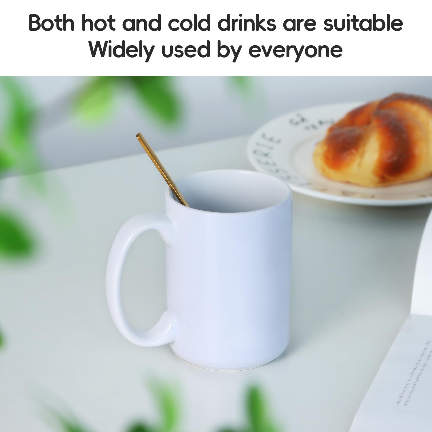 Smilatte taza cerámica uso diario, apta para microondas y lavavajillas.