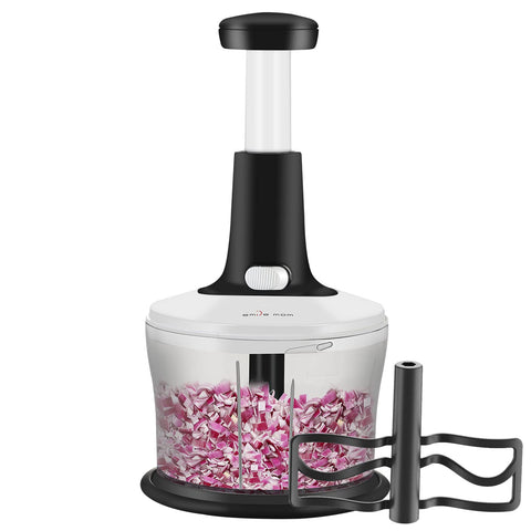 Smile Mom picadora manual frente: picado rápido de verduras para ensaladas.