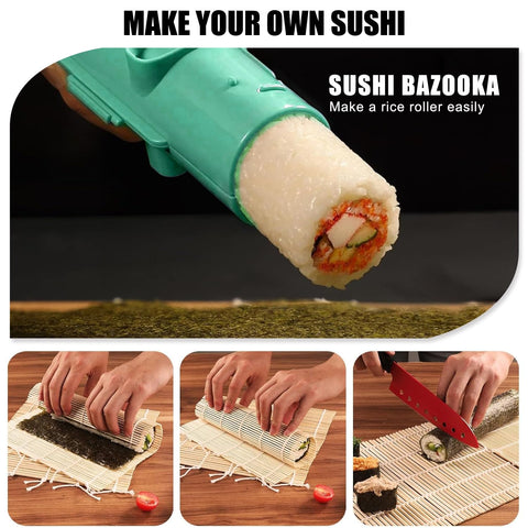 SmileTools cuchillo para sushi, cortes limpios para porciones uniformes durante la comida.