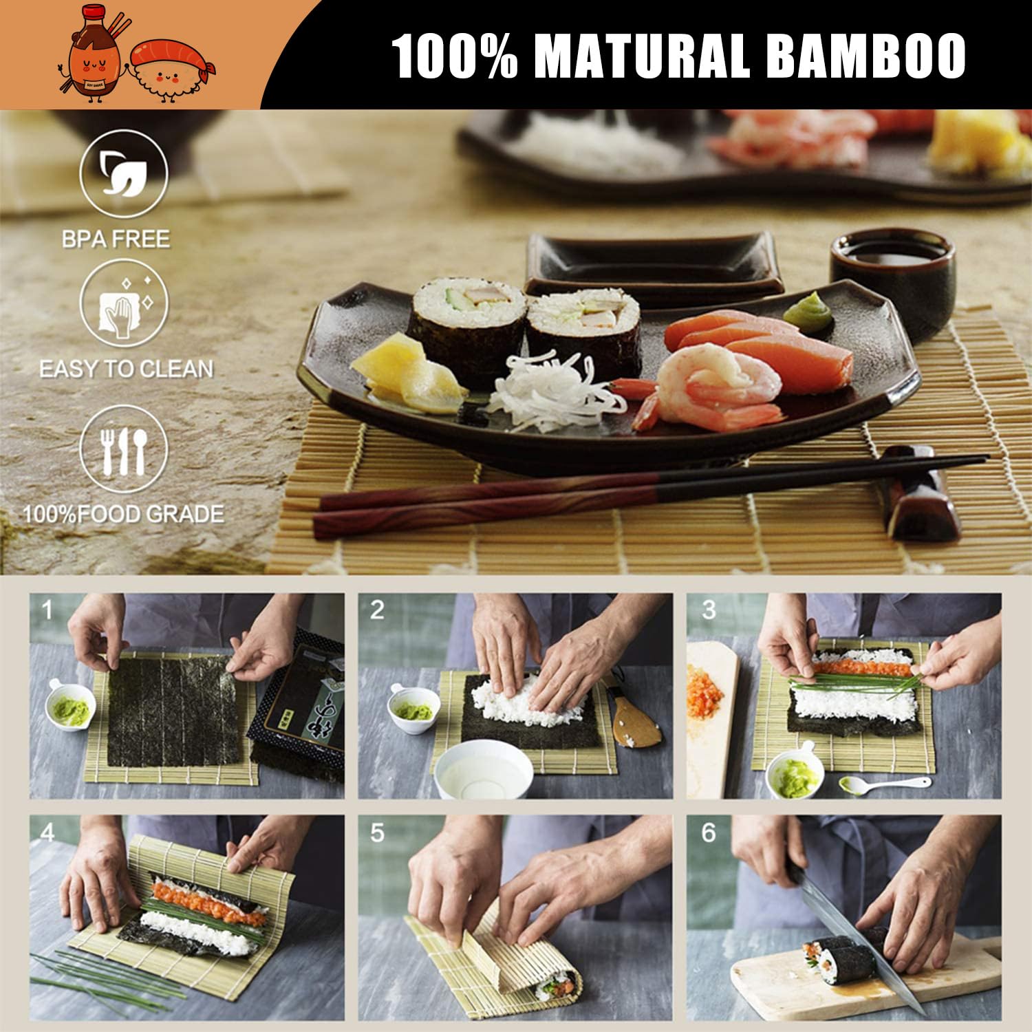 SmileTools palillos para sushi, prácticos para practicar técnica y comer en familia.