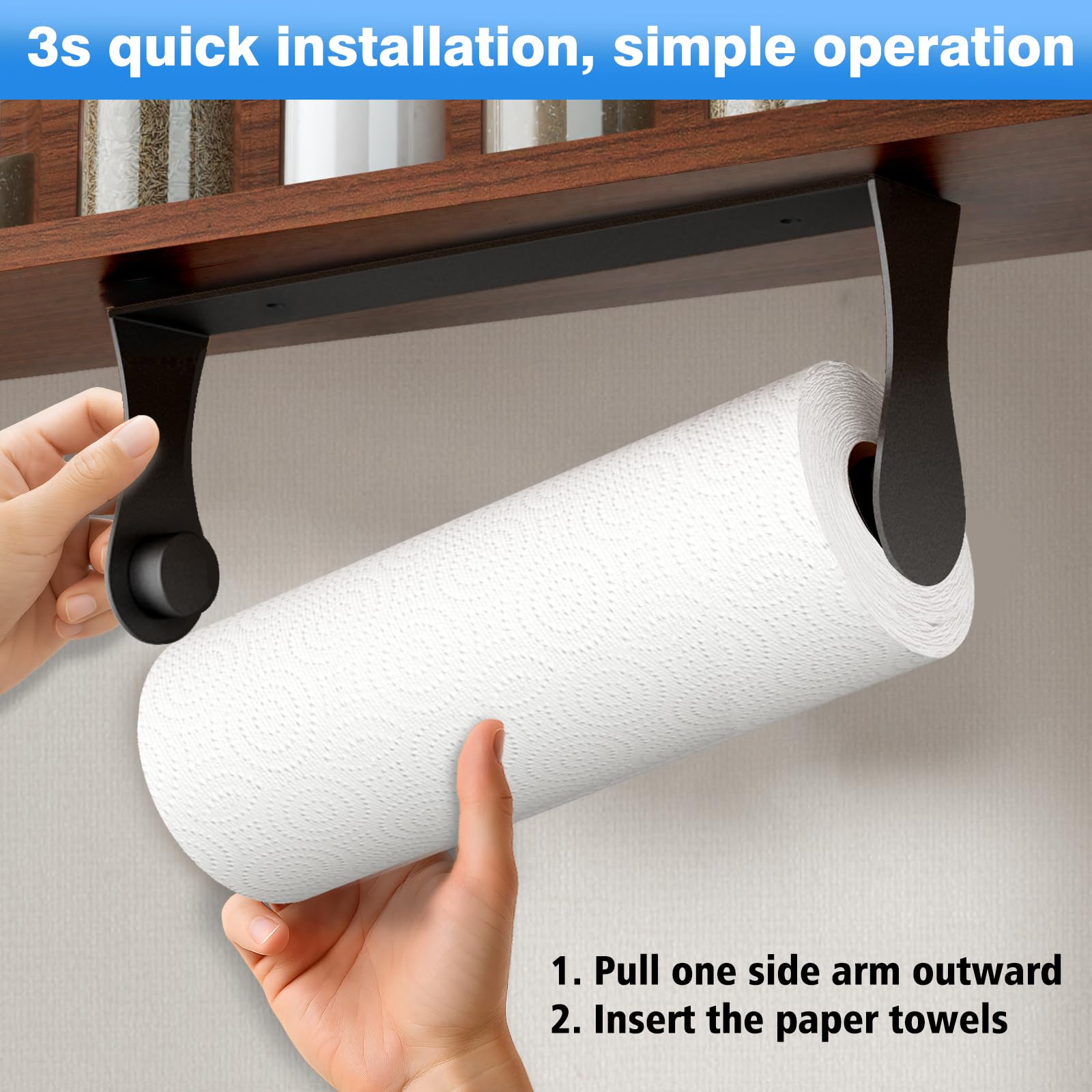 Smipam portarrollos con adhesivo para pared, instalación rápida sin perforaciones.
