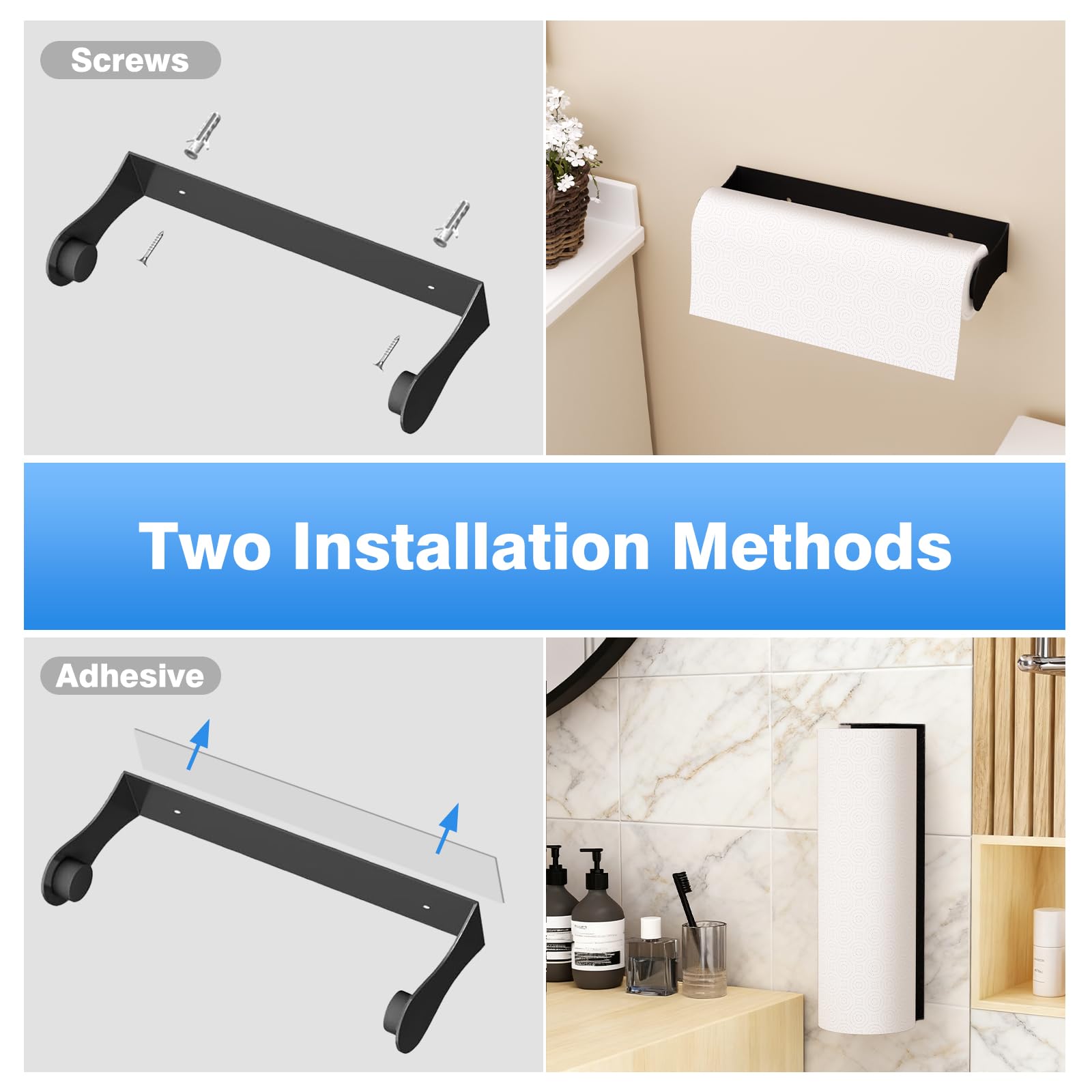 Smipam portarrollos resistente al agua, diseño elegante y fácil de limpiar.