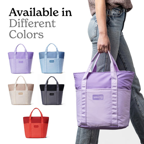 SMIRLY bolsa isotérmica grande, ideal para playa o picnic con comidas listas.