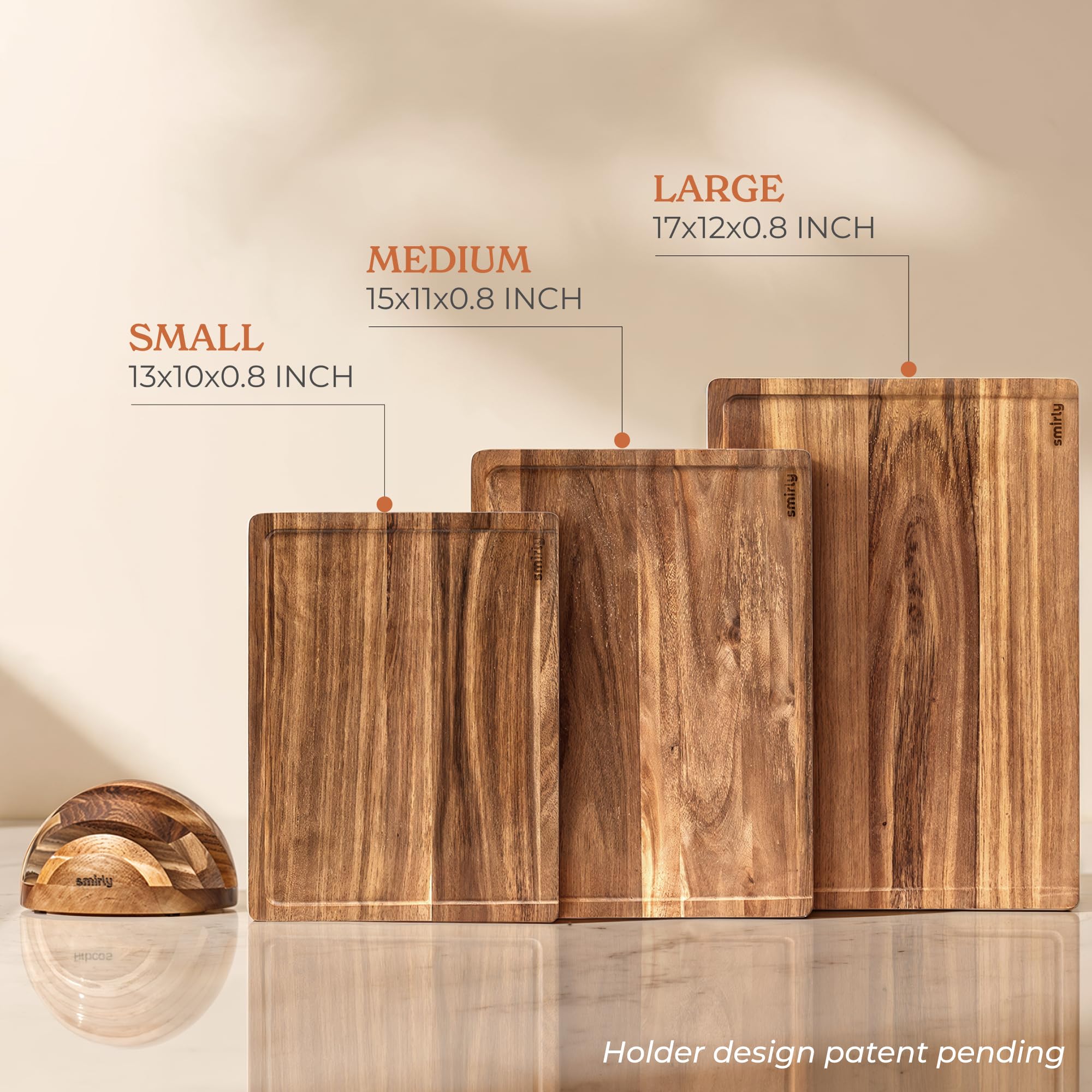 Conjunto SMIRLY de 3 tablas con porta para organización en la cocina.