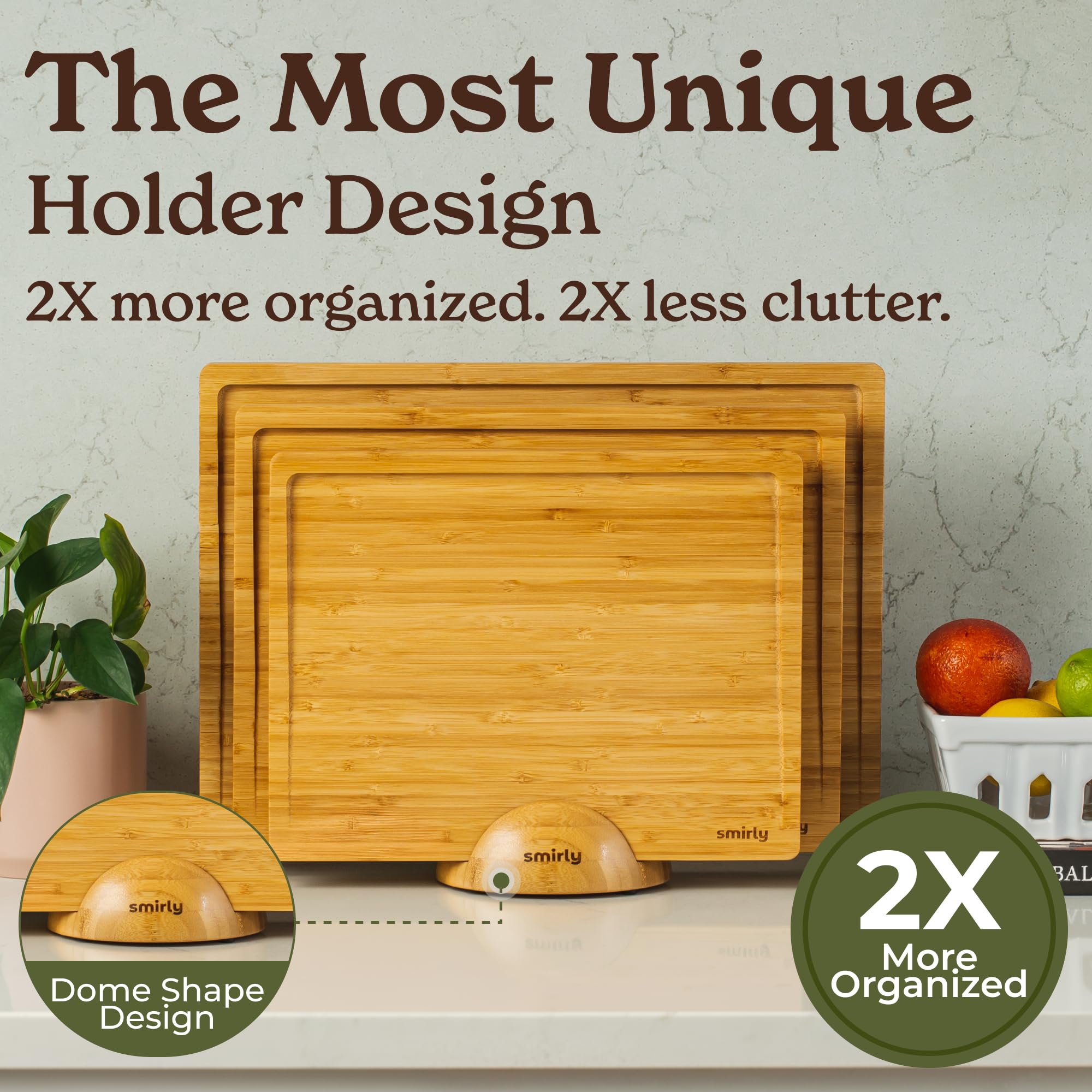 Smirly: conjunto de tres tablas con soporte para una organización rápida y práctica.
