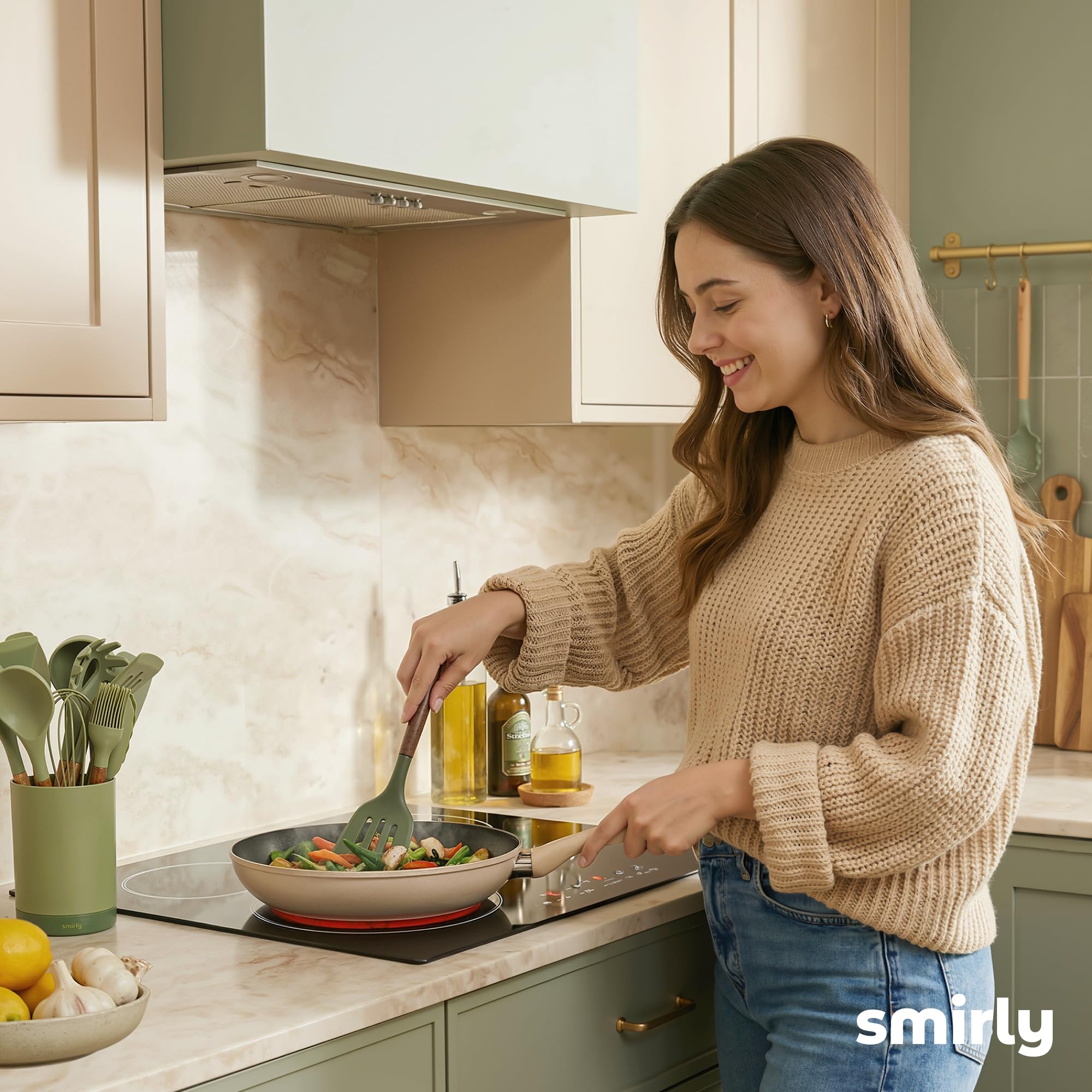 SMIRLY organizador de utensilios para mesa de cocina, fácil acceso y orden.
