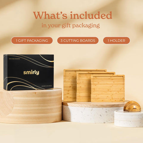 Smirly: tabla cortar bambú fácil de limpiar, lista para lavar tras cada comida.