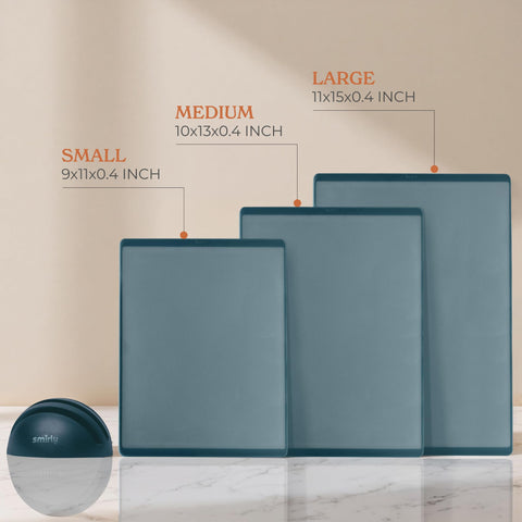 SMIRLY tabla de cortar mediana de plástico con borde ergonómico para mayor agarre.