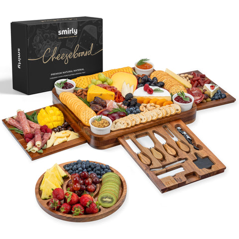 SMIRLY tabler o charcutería grande en acacia para servir aperitivos con estilo.