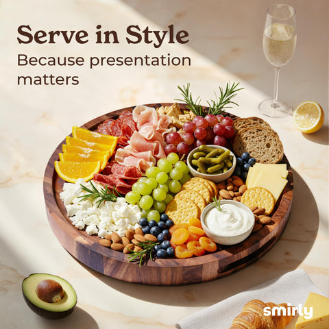 Tablero SMIRLY para servir quesos y tapas con estilo