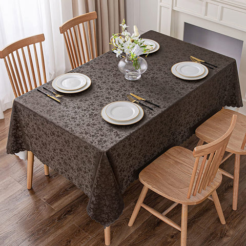 Smiry bordado floral con borde ondulado para comedor elegante