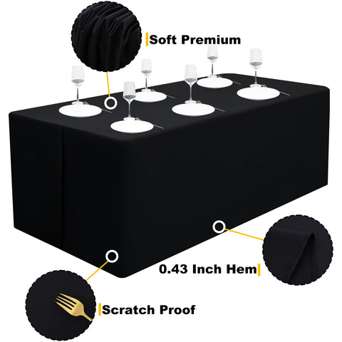 Mantel Smiry negro 72x30, lavado fácil y mantenimiento sencillo