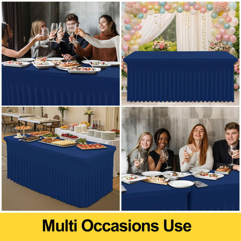 Cobertura completa para una mesa de 72x30 pulgadas y banquetes.