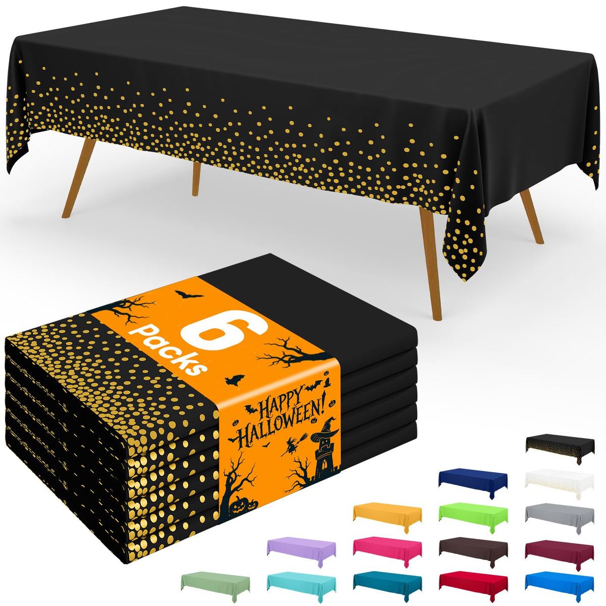 Mantel desechable Smiry, paquete de 6, ideal para cenas al aire libre.