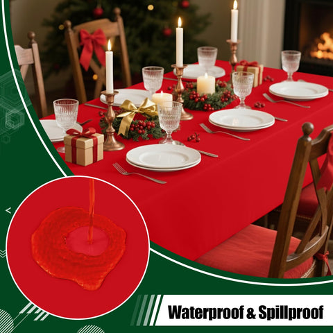 Mantel desechable Smiry en rojo vibrante, perfecto para decoraciones festivas.