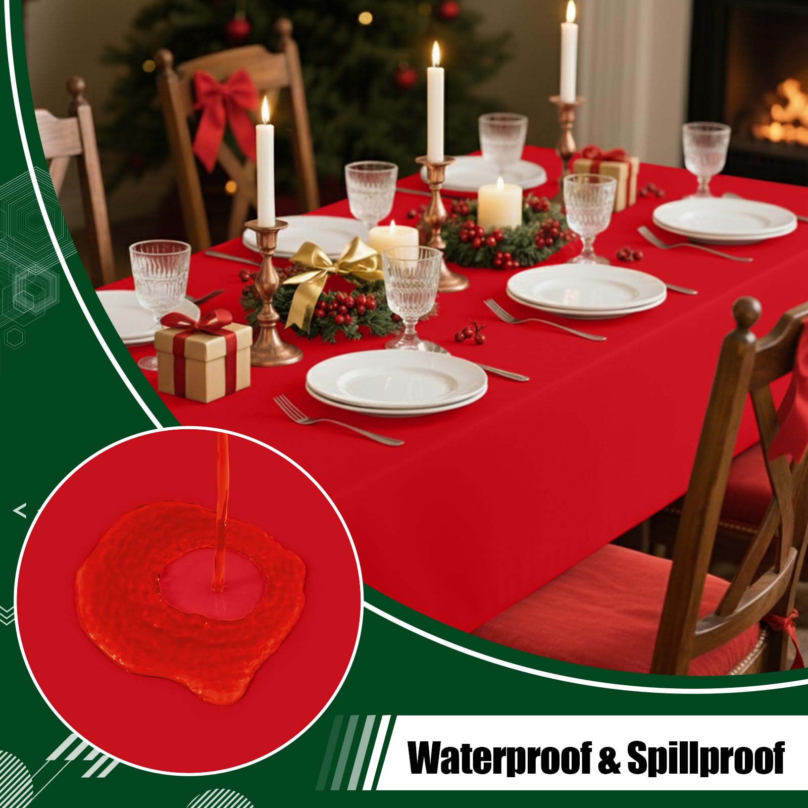 Smiry mantel desechable para fiestas rojo, fácil de usar y desechar tras el evento.